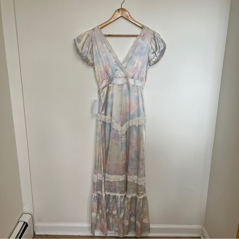 LoveShackFancy Quintessa Maxi Dress in Fairytale Tie Dye Size 0 NWT - Picture 11 of 13
